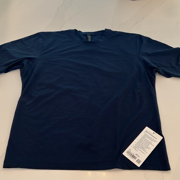 Mens Lululemon Pique Oversized Fit T Shirt True Navy LM3EM5S $68 XSMALL XS NWT - Picture 6 of 11